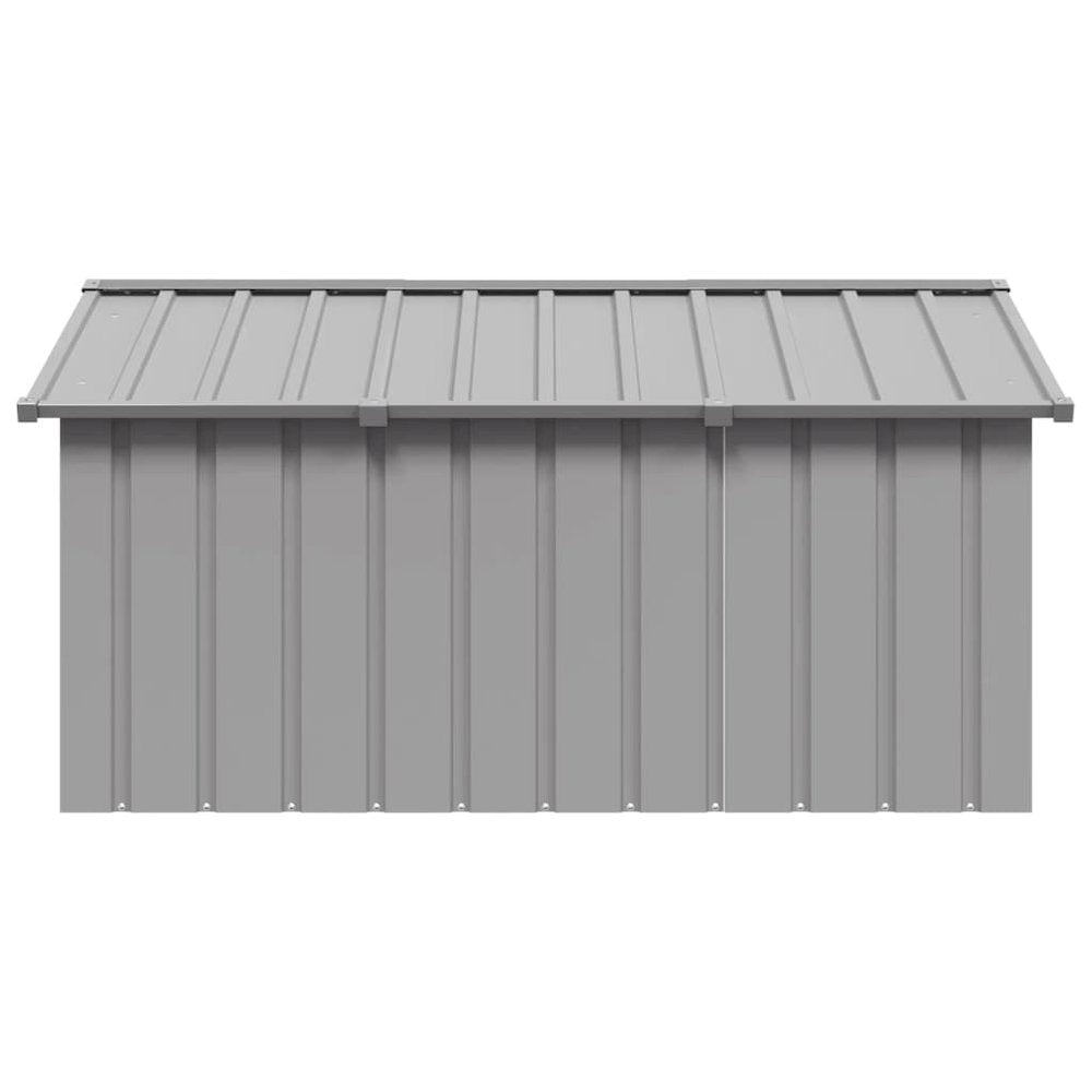Dog House Anthracite Galvanized Steel Large Durable in Light Grey