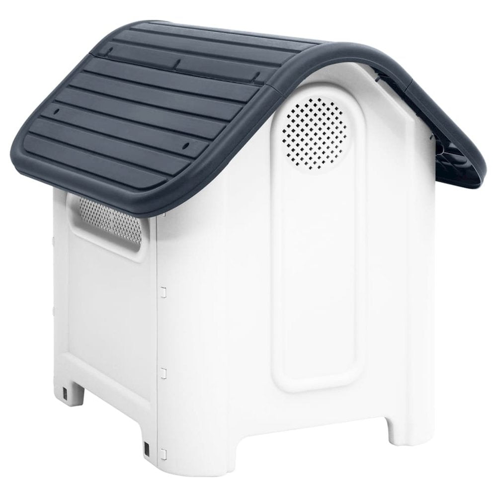 Dog House Grey And White Polypropylene