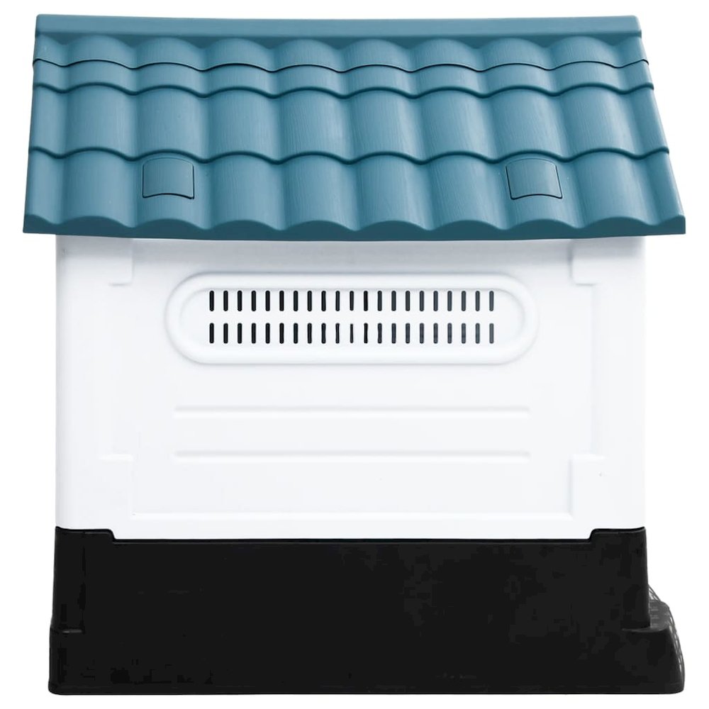 Dog House Blue, White, Black Polypropylene 22.4W x 26.8D x 26H