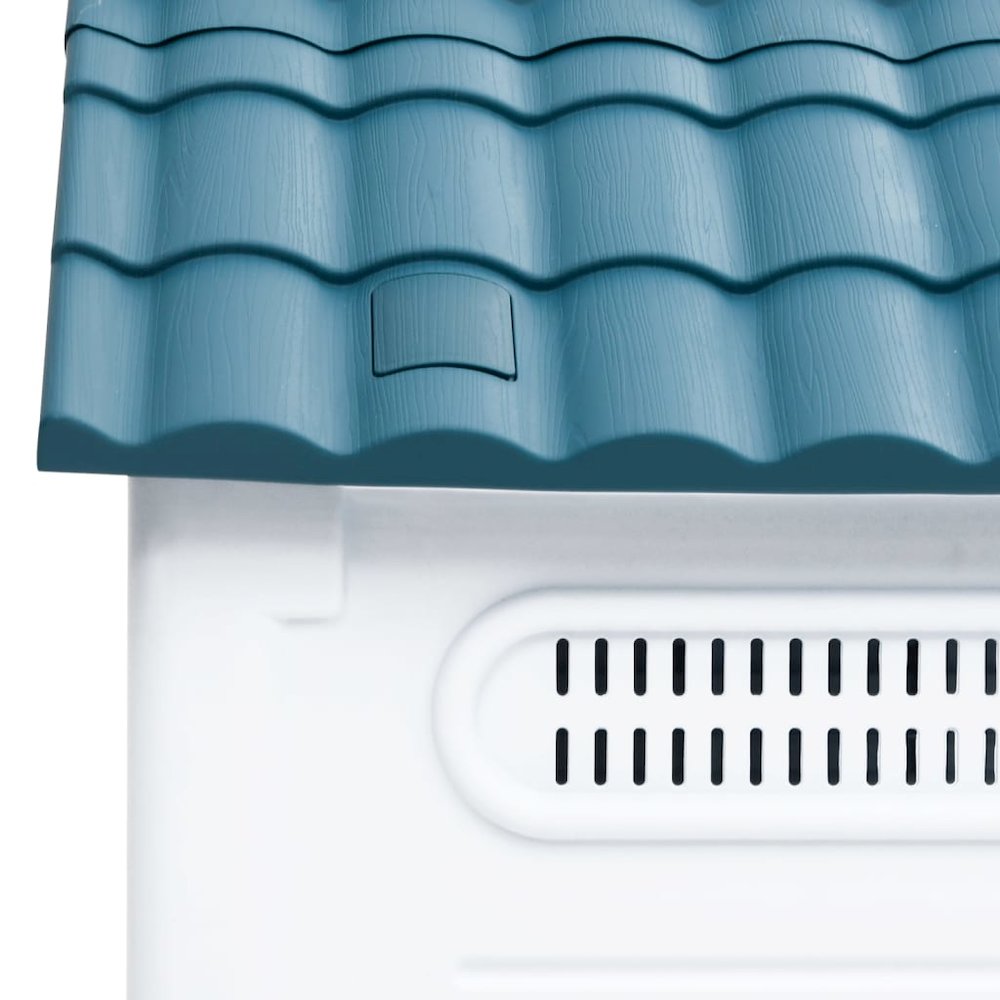 Dog House Blue, White, Black Polypropylene 22.4W x 26.8D x 26H