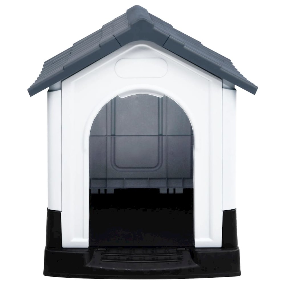 Dog House Grey, White, Black Polypropylene Small Durable