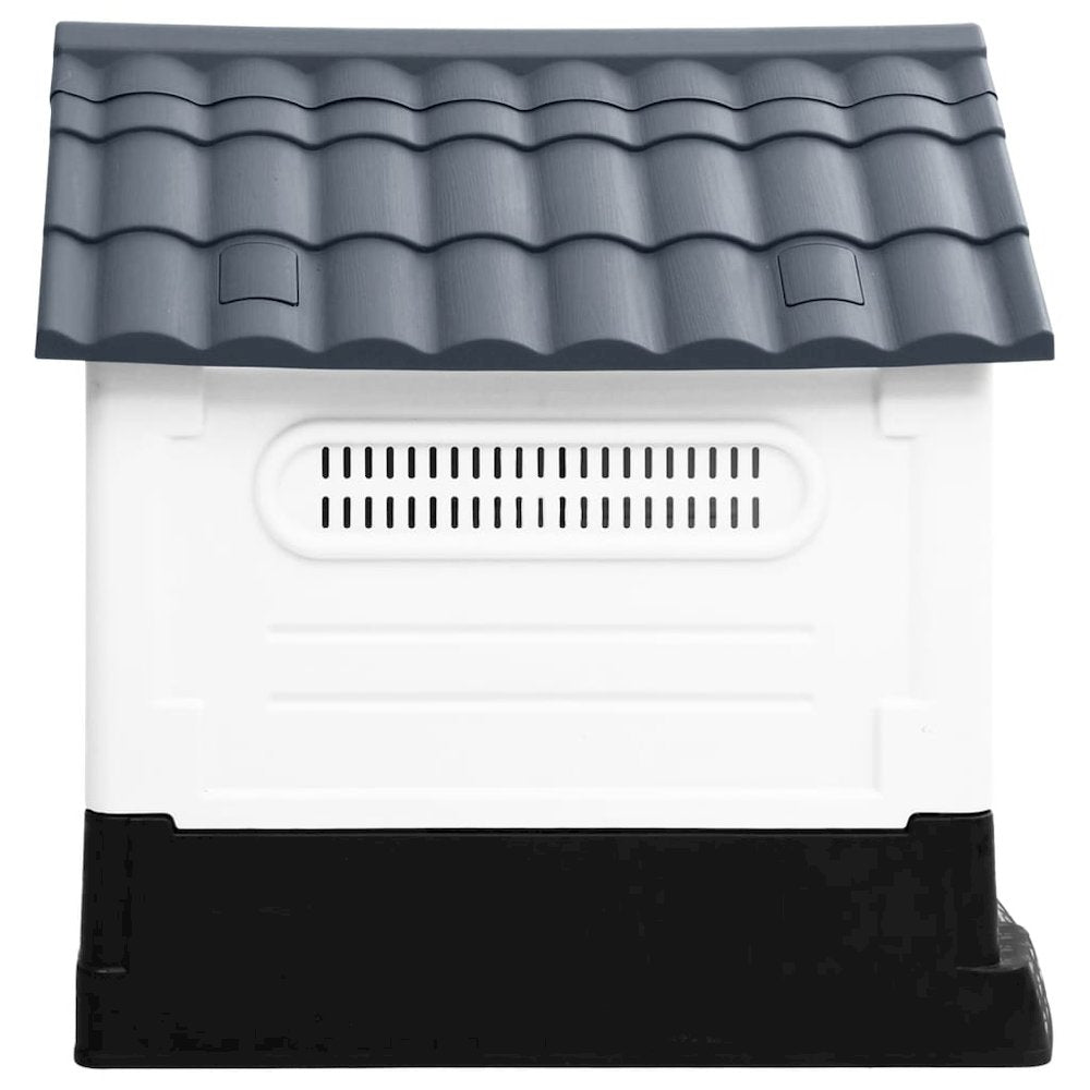 Dog House Grey, White, Black Polypropylene Small Durable