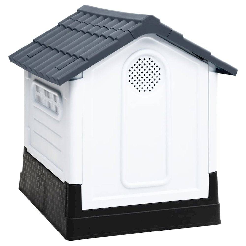 Dog House Grey, White, Black Polypropylene Small Durable