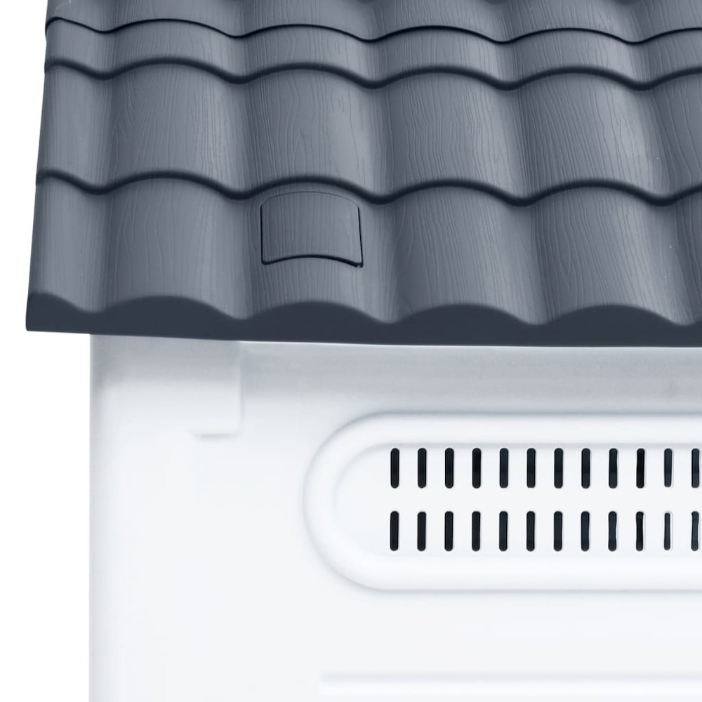Dog House Grey, White, Black Polypropylene Small Durable