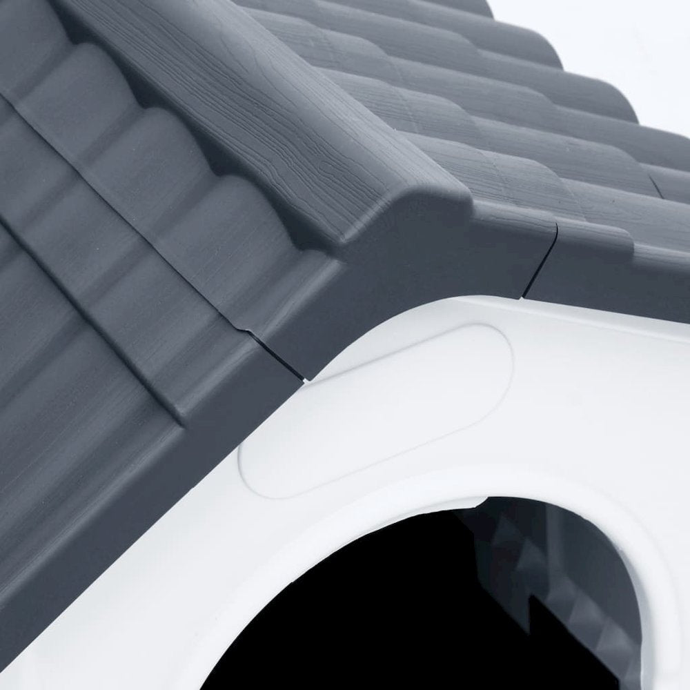 Dog House Grey, White, Black Polypropylene Small Durable