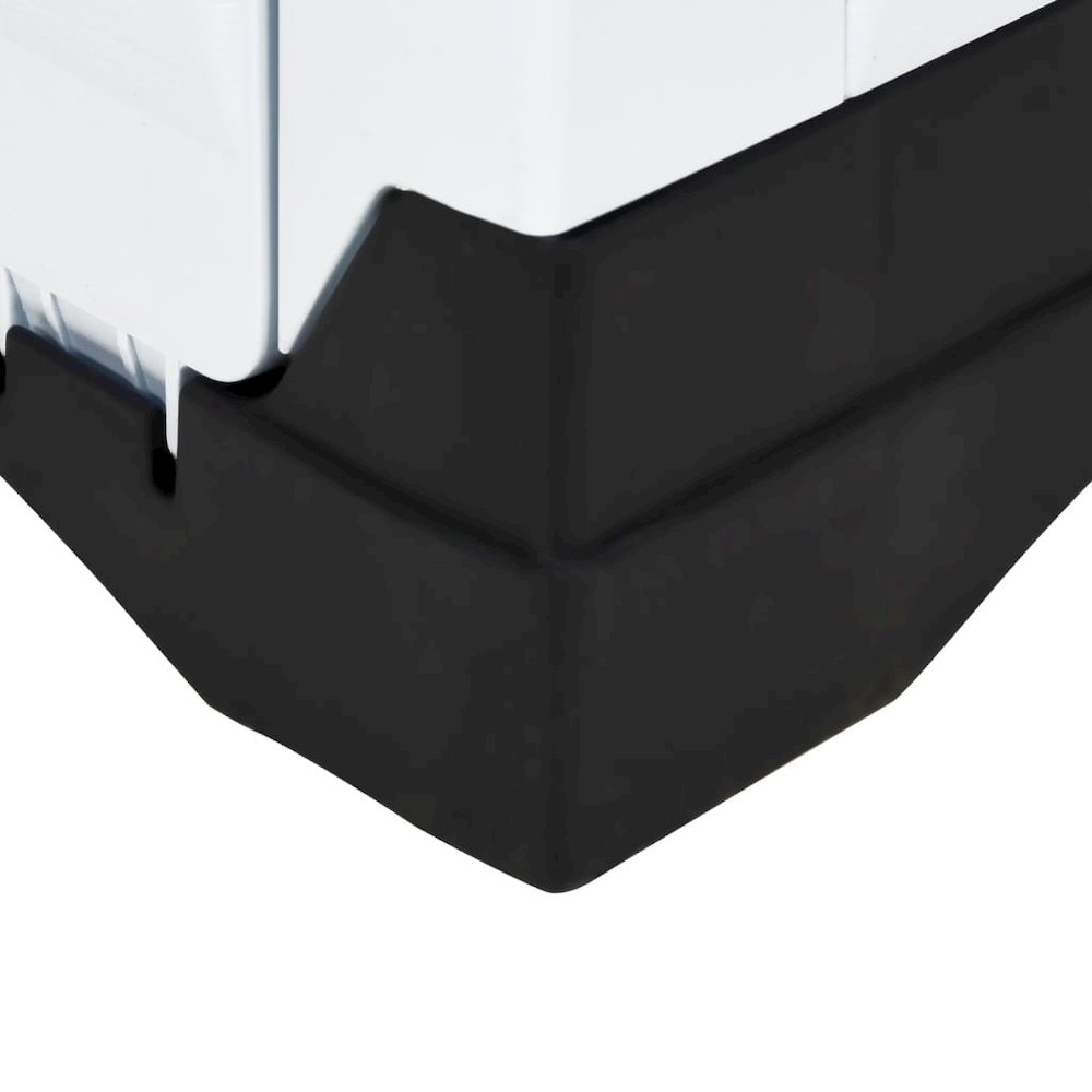 Dog House Grey, White, Black Polypropylene Small