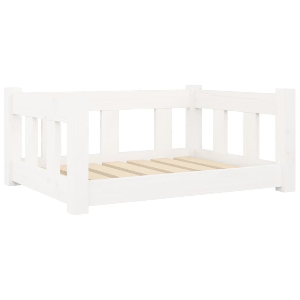 Dog Bed White Solid Pine Wood Medium Durable