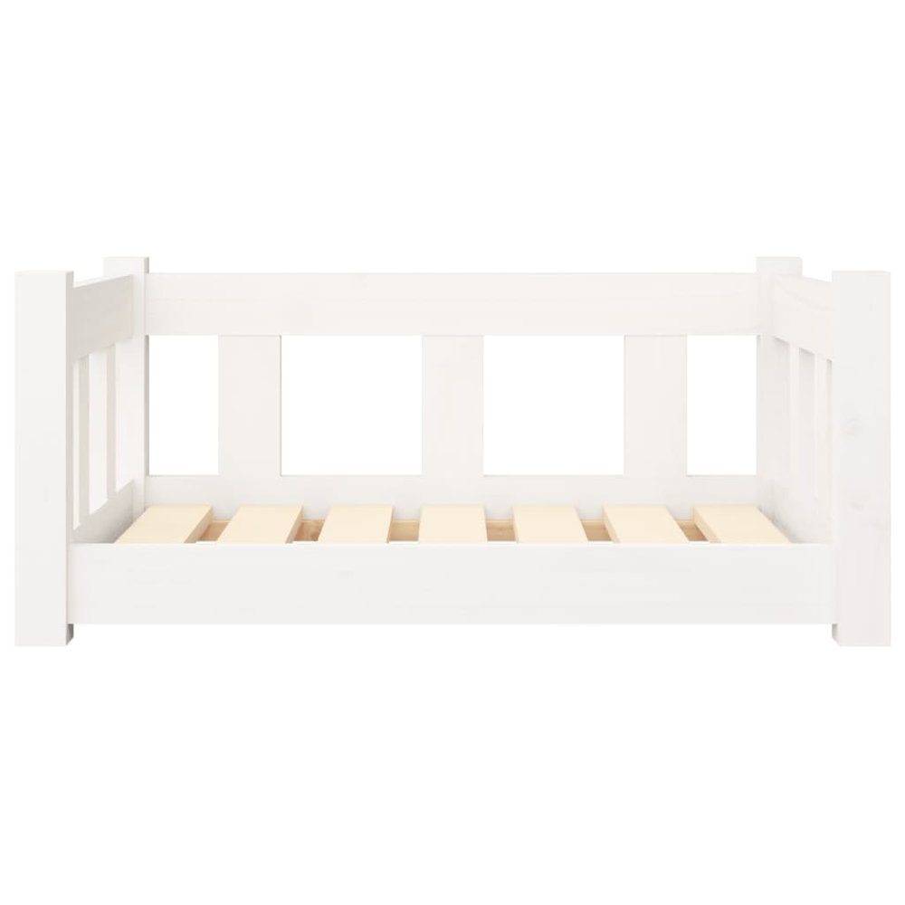 Dog Bed White Solid Pine Wood Medium Durable