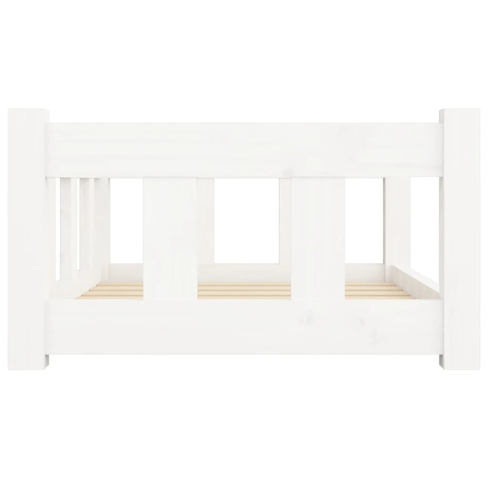 Dog Bed White Solid Pine Wood Medium Durable