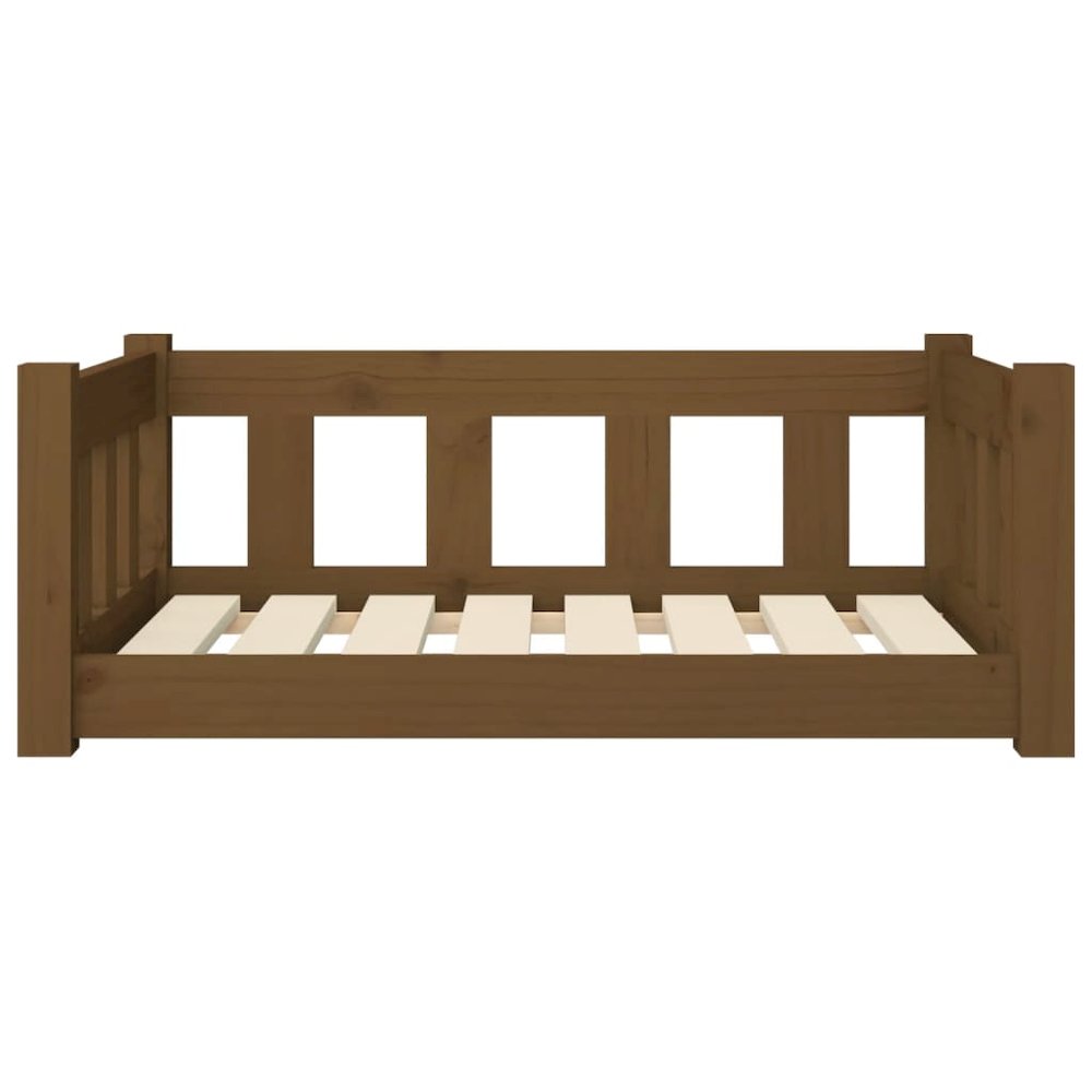 Dog Bed Honey Brown Solid Pine Wood Medium Durable