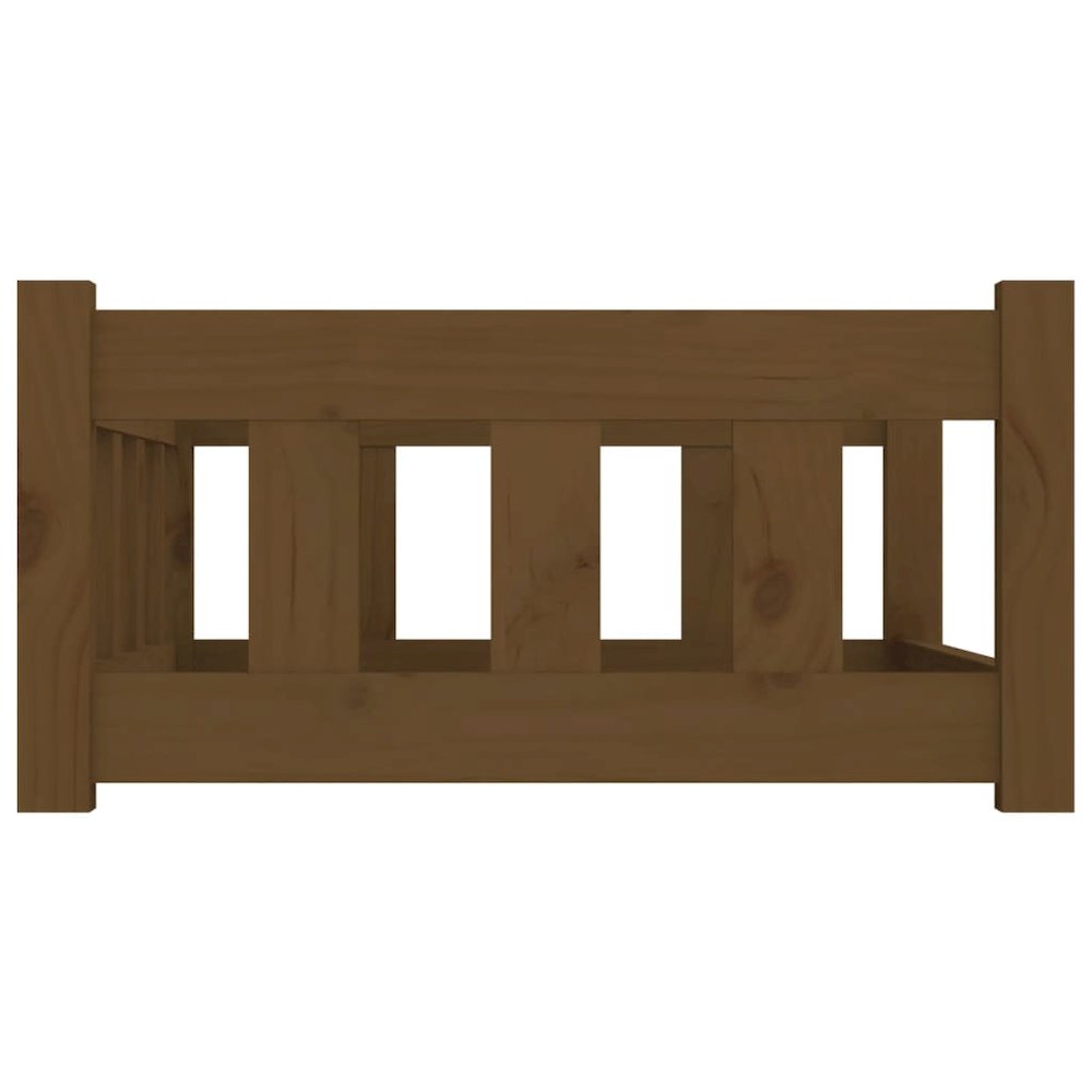 Dog Bed Honey Brown Solid Pine Wood Medium Durable