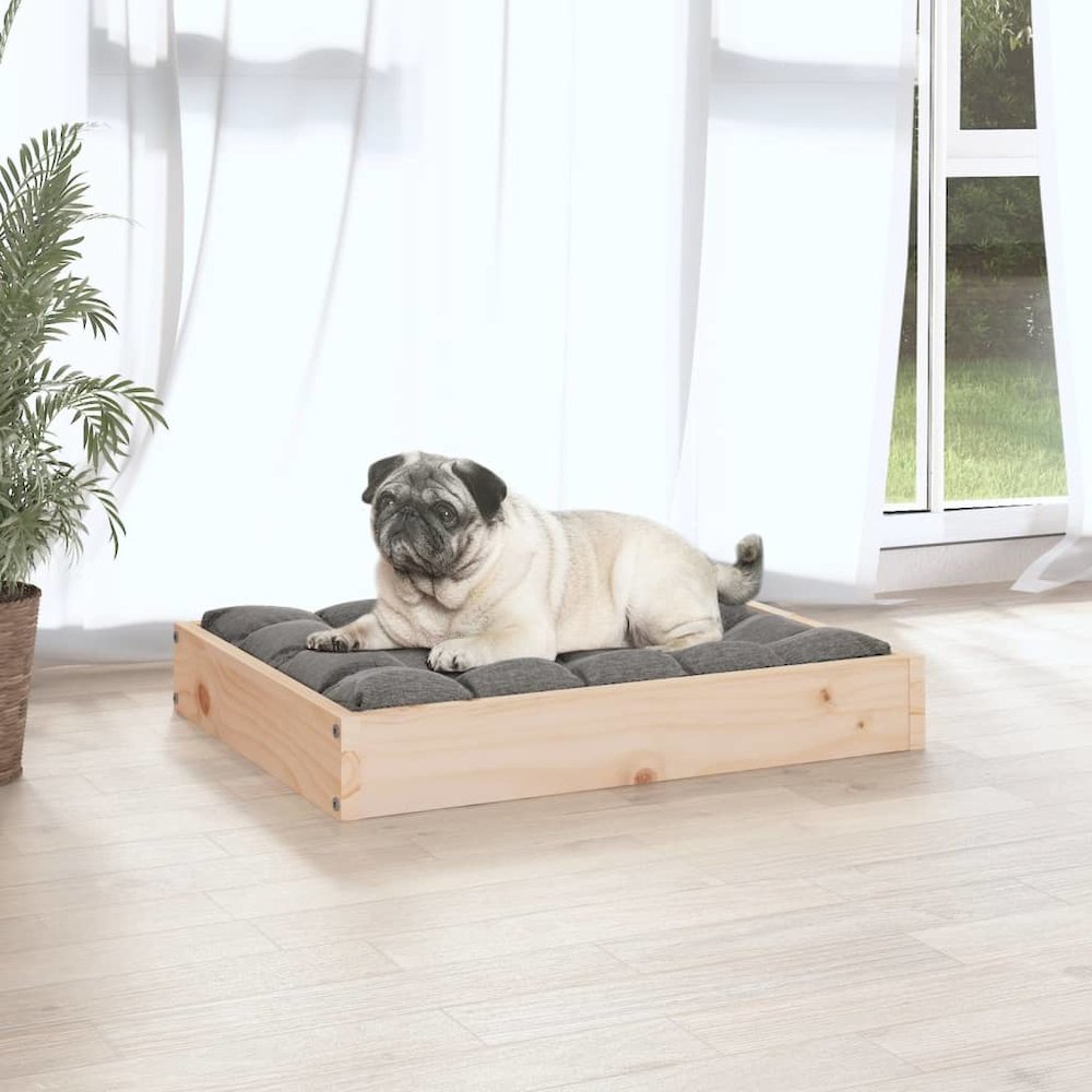 Dog Bed Natural Pinewood Untreated Solid Pine Medium Sturdy