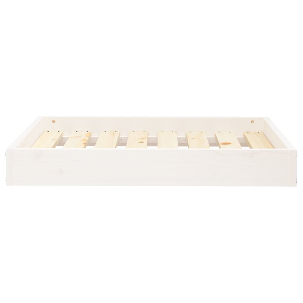 Dog Bed White Solid Pine Wood Simple