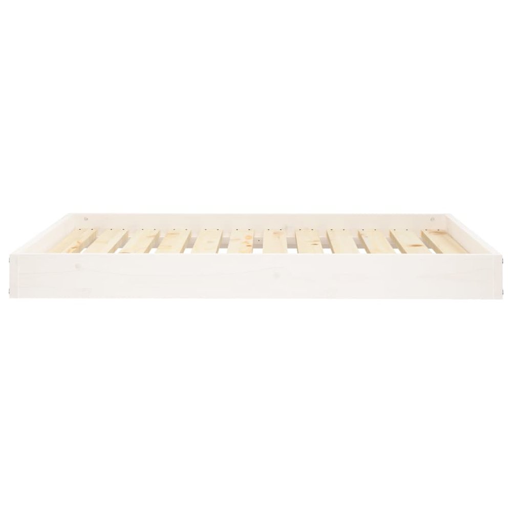 Dog Bed White Solid Pine Wood Medium Simple