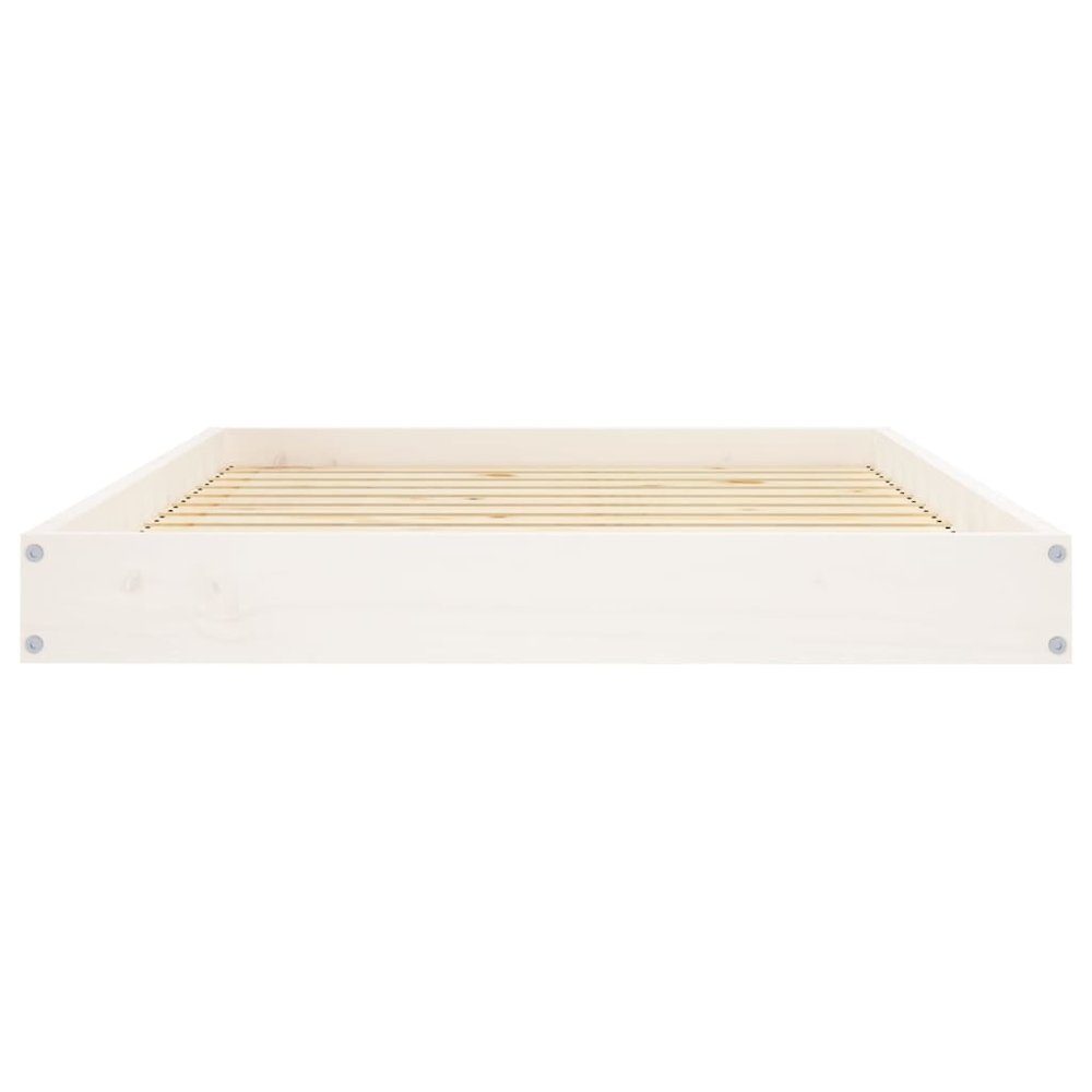 Dog Bed White Solid Pine Wood Medium Simple