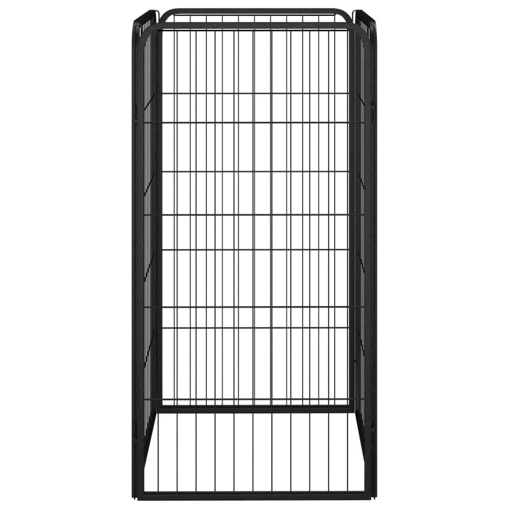 Dog Playpen Black Powder-Coated Steel 19.7W x 19.7D x 39.4H