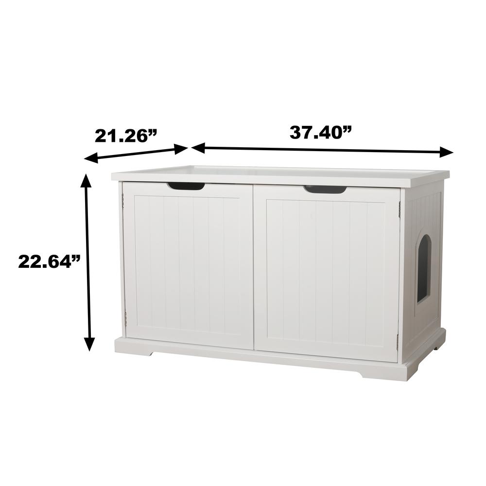 Cat Washroom Bench, White