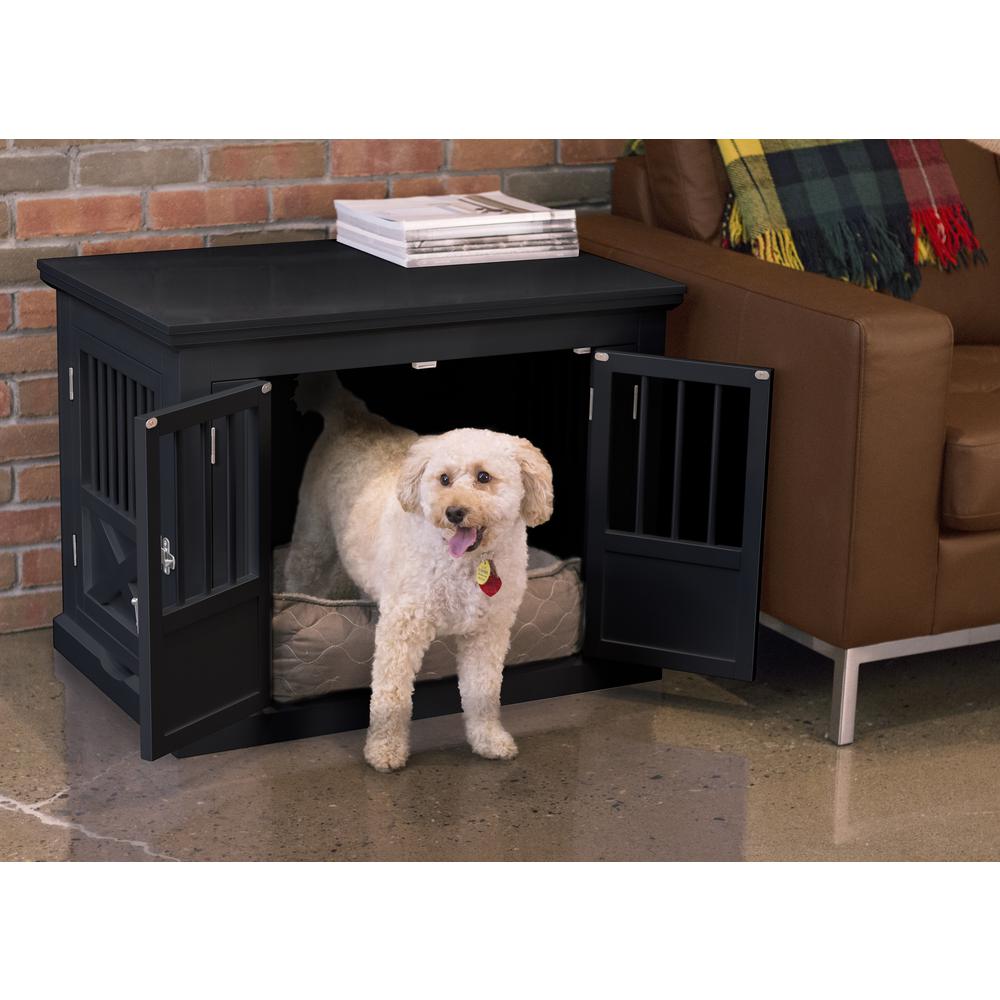 Triple Door Dog Crate, Black, Medium