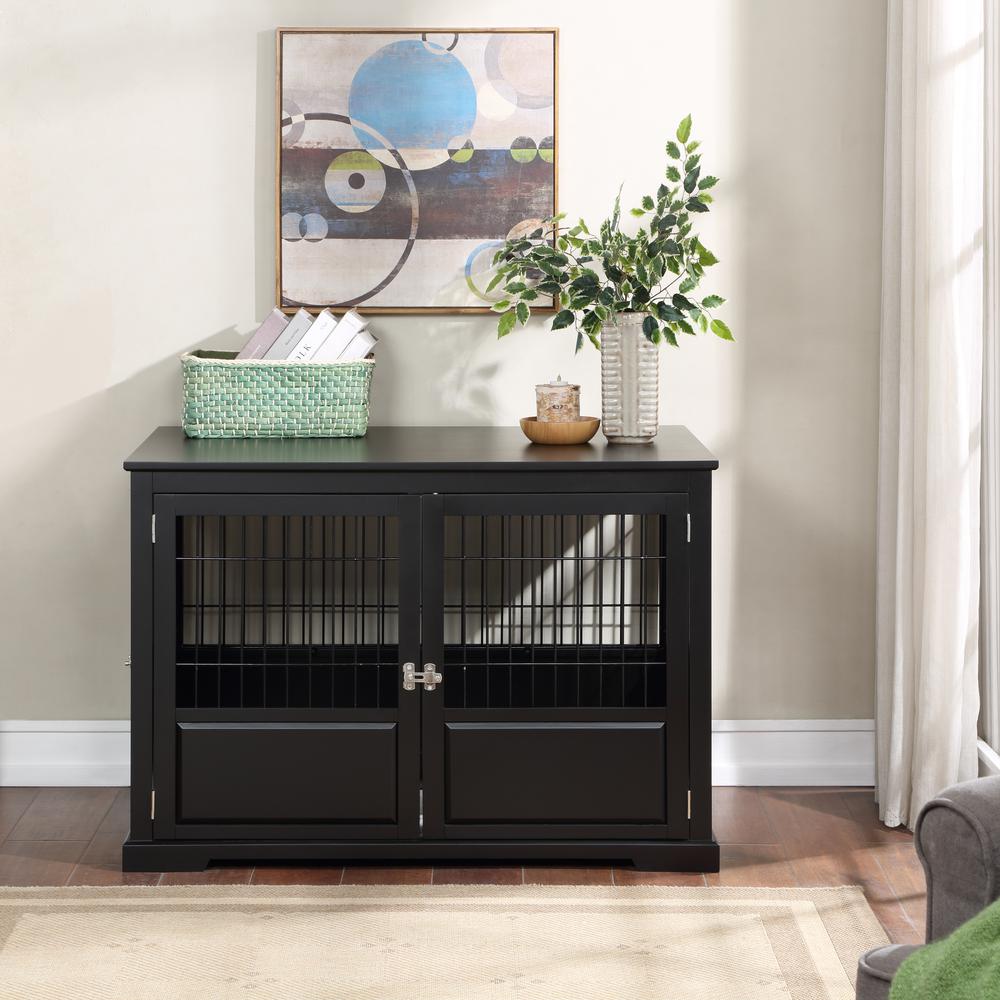 Fairview Triple Door Crate, Large, Black