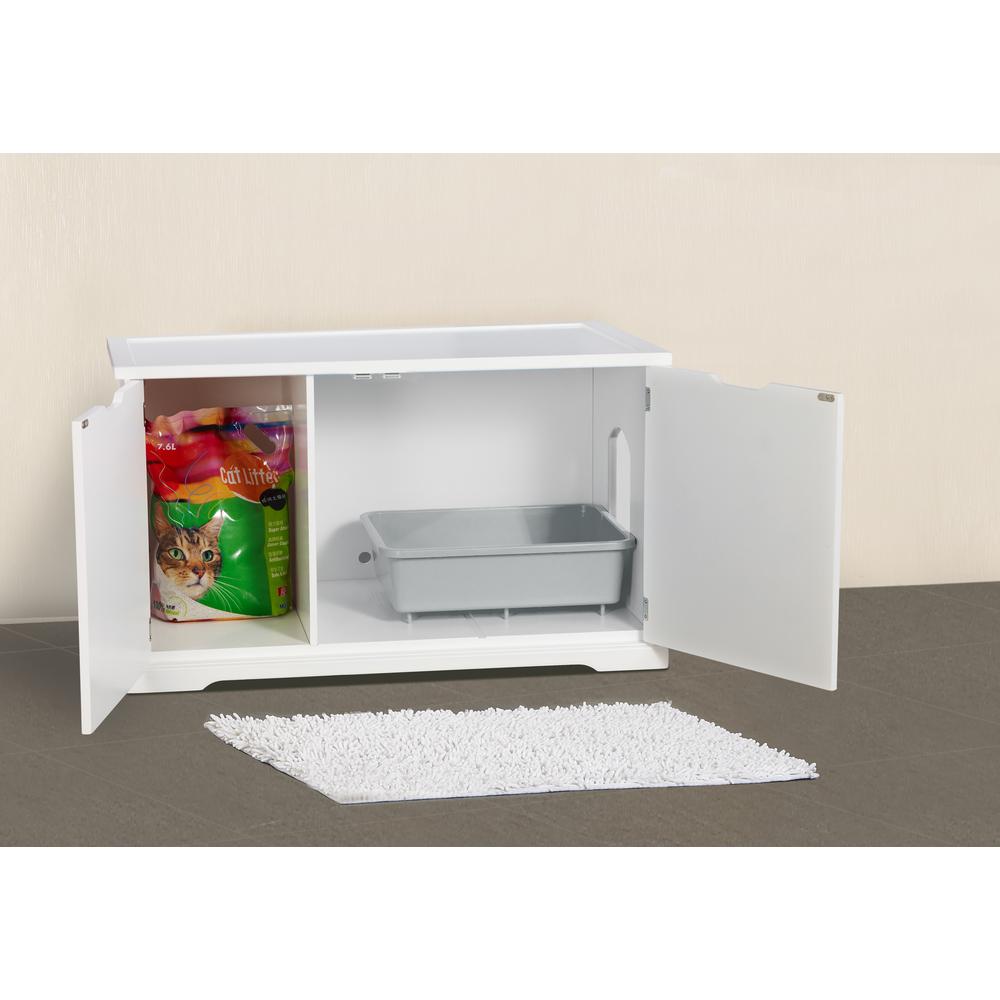 Cat Washroom Bench, White