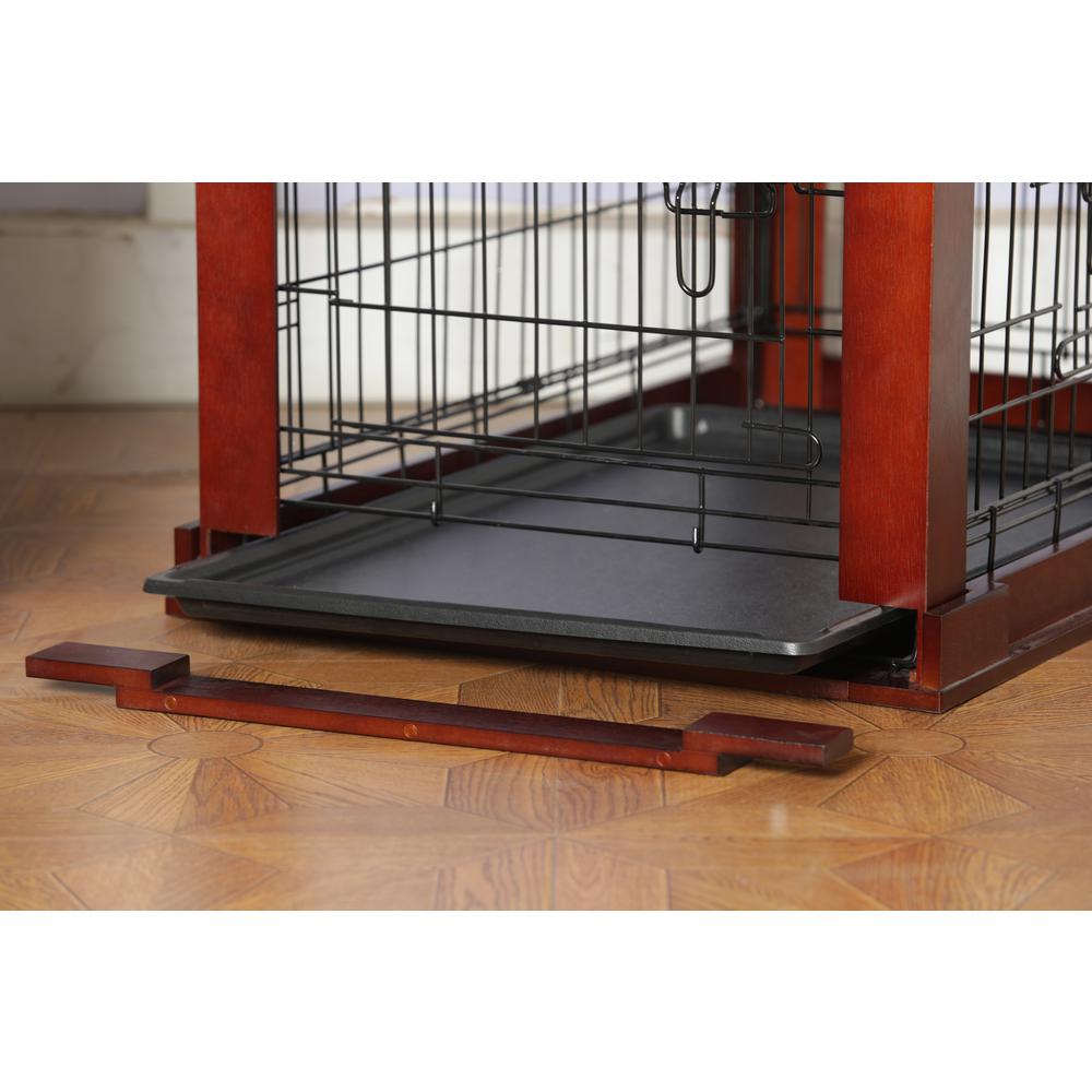 Cage With Crate Cover, Mahogany, Medium