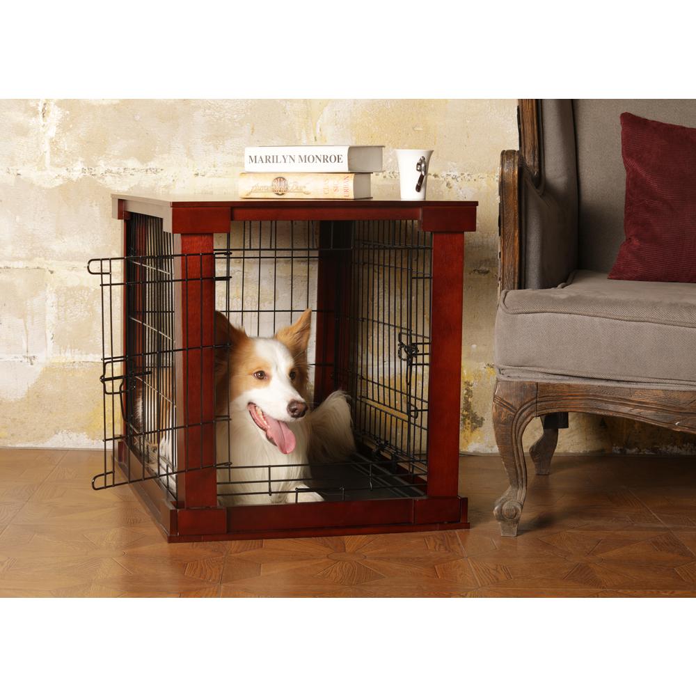 Cage With Crate Cover, Mohogany, Small