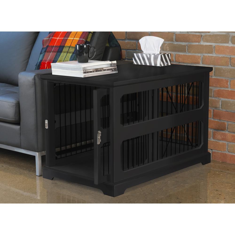 Slide Aside Crate And End Table, Black, Medium