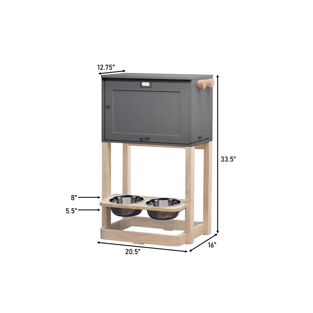 Pet Feeder Station, Gray