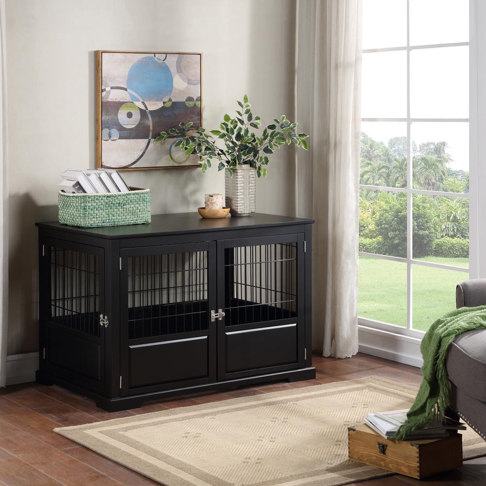 Fairview Triple Door Crate, Large, Black