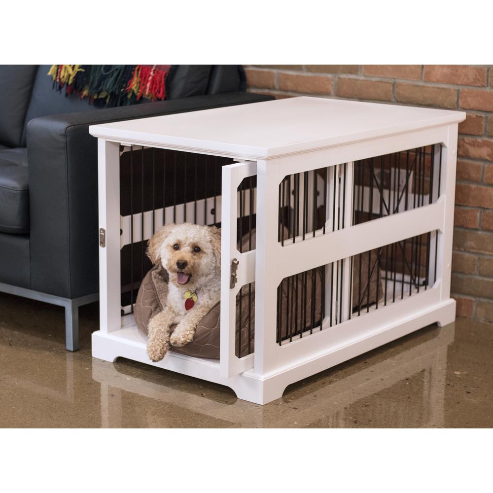 Slide Aside Crate And End Table, White, Medium