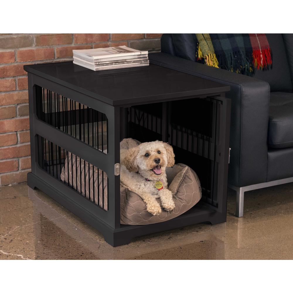 Slide Aside Crate And End Table, Black, Medium