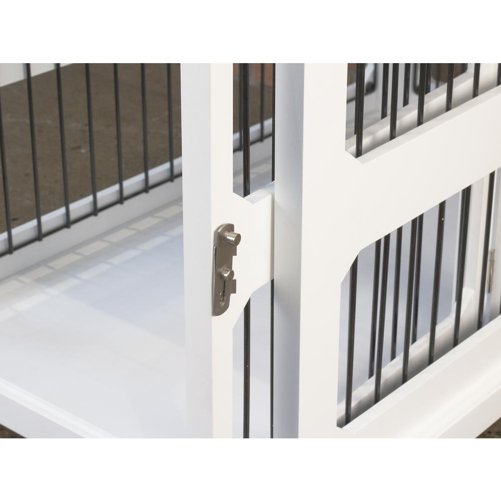 Slide Aside Crate And End Table, White, Medium