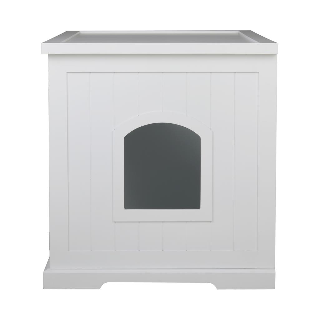 Cat Washroom Bench, White