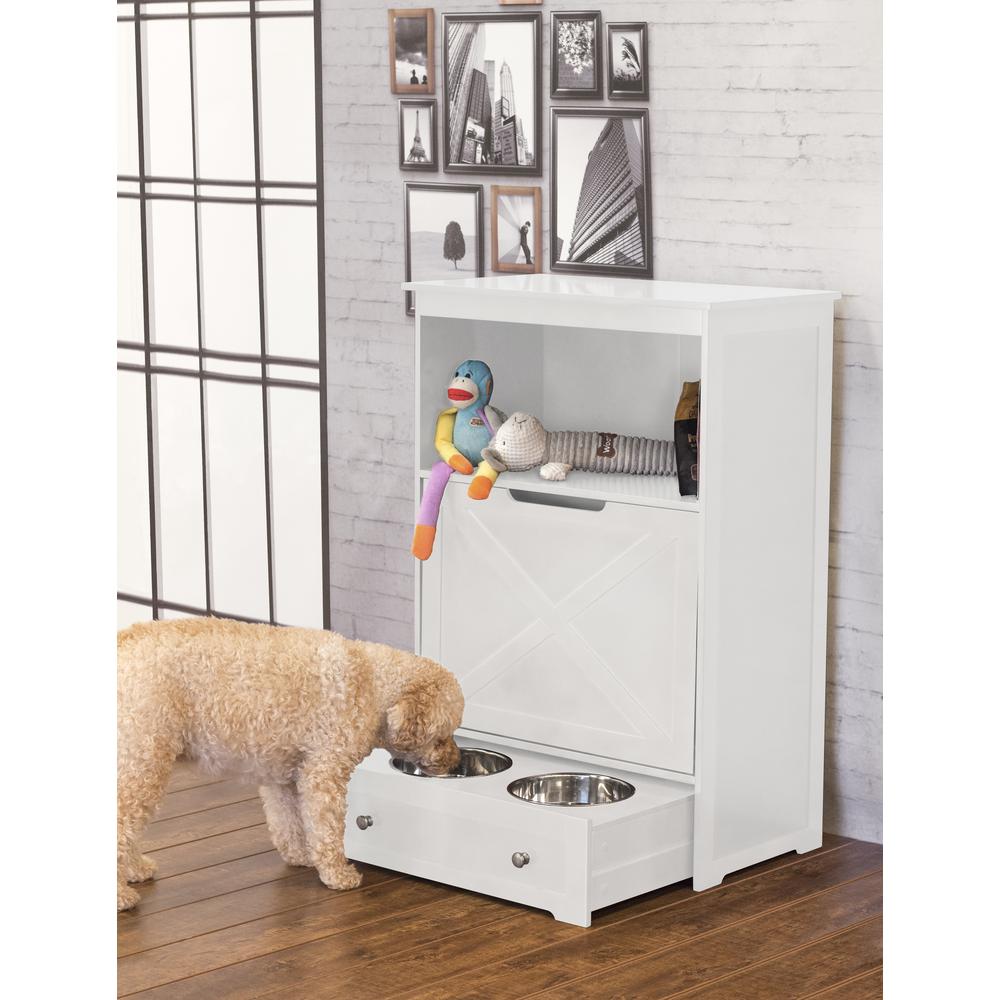 Windsor Pet Feeder, White