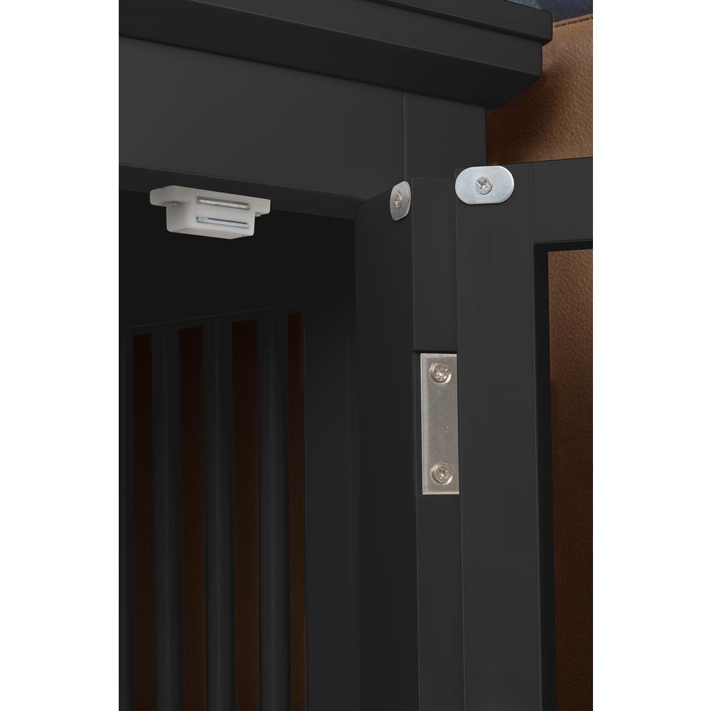 Triple Door Dog Crate, Black, Medium