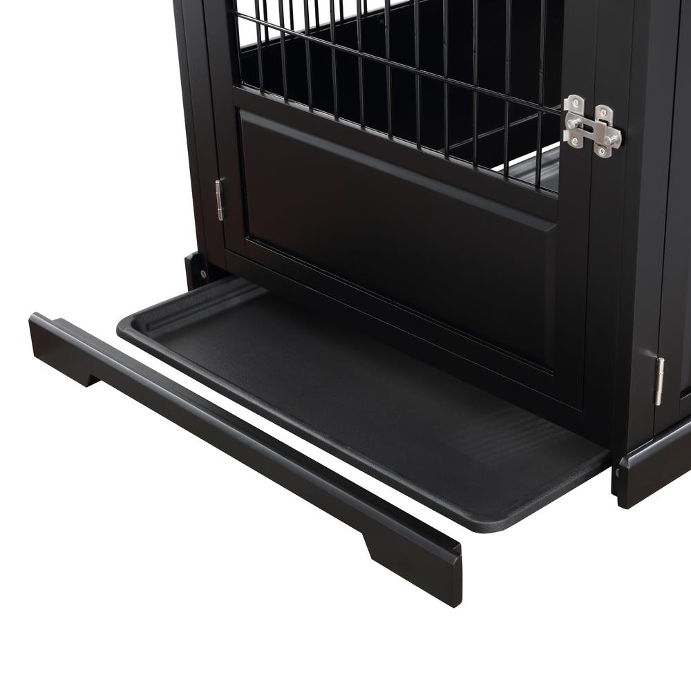 Fairview Triple Door Crate, Large, Black