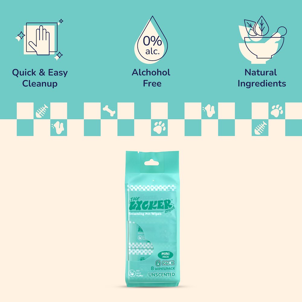 Mini Dog Body Hypoallergenic Wipes with Aloe Vera & Shea Butter (48 Count)