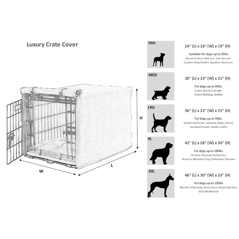 Crate Cover Bed For Dogs in Sandstone Fabric Finish Size - XXL