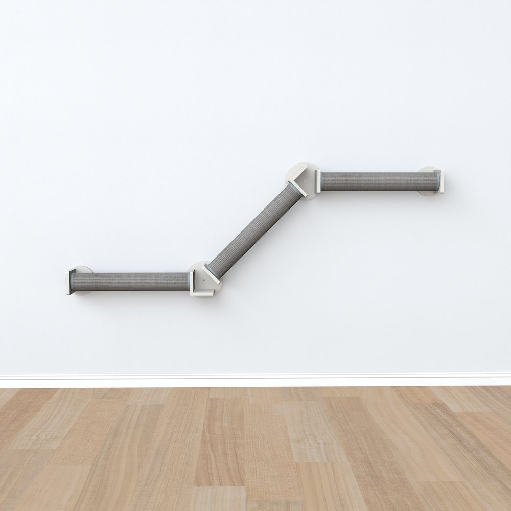 Wall Set 2 Multi-Level Wall Mounted Cat Perch System with 3 Scratching Posts