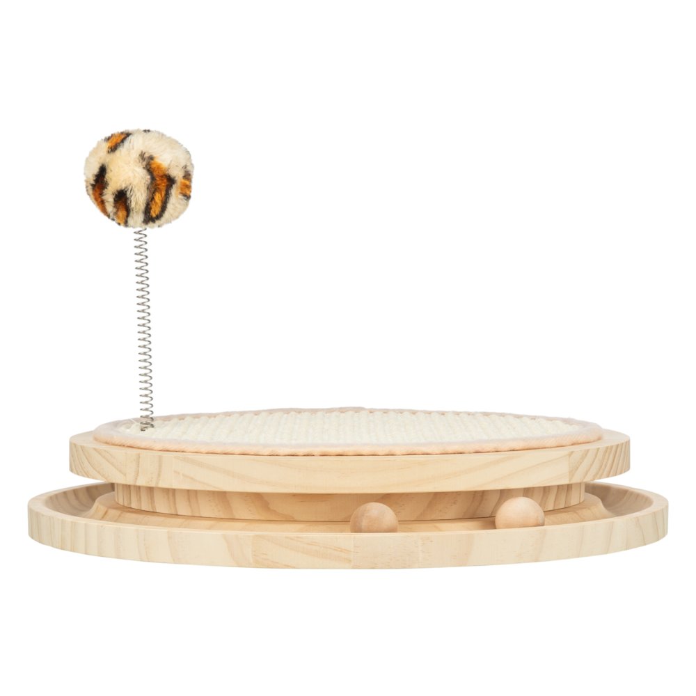 Cat Scratcher with Ball Track & Spring Toy | 3-in-1 Interactive Sisal Scratching