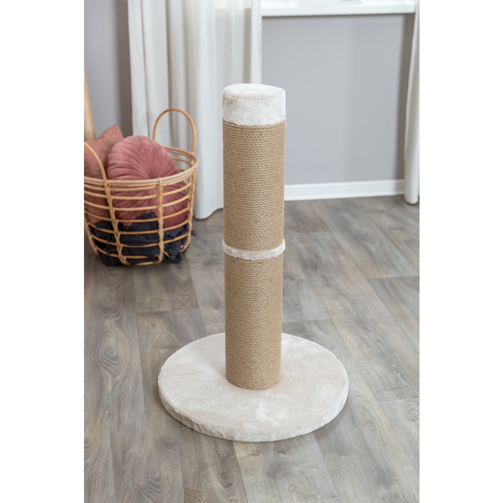 Rue Sisal & Plush 31.5" XXL Cat Scratching Post for Large Cats, Plush Base