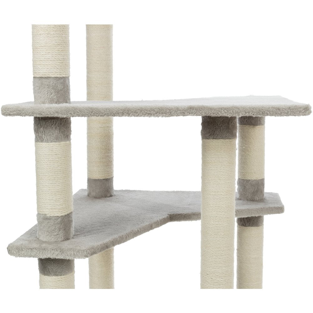 Seli Plush 4-Level 59" Cat Tree with Sisal Scratching Posts, Condo & Cat Toy