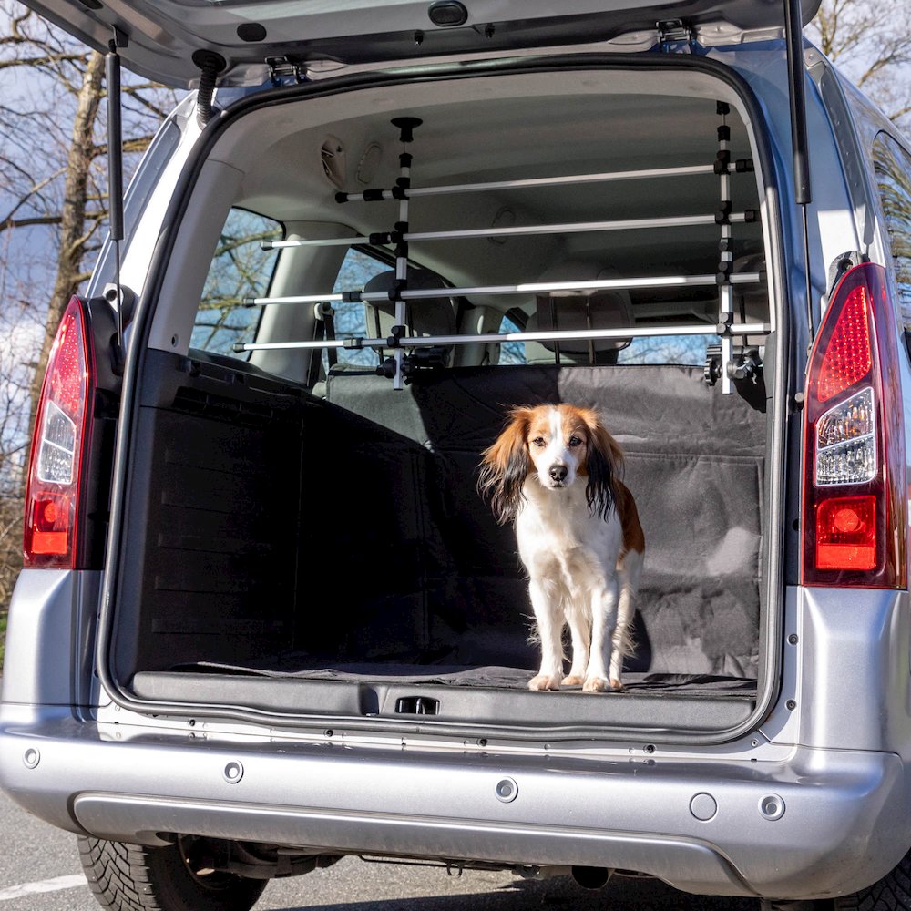 Adjustable Aluminum Grid Back Seat Pet Barrier for Dogs, 41.5 x 18, Silver