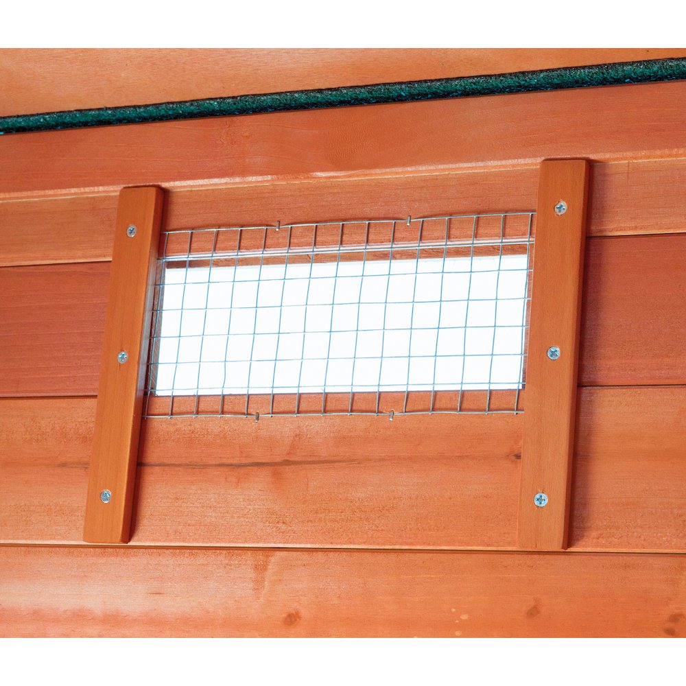 natura Weatherproof Wooden Outdoor Duck Coop with Pull-Out Tub, Brown