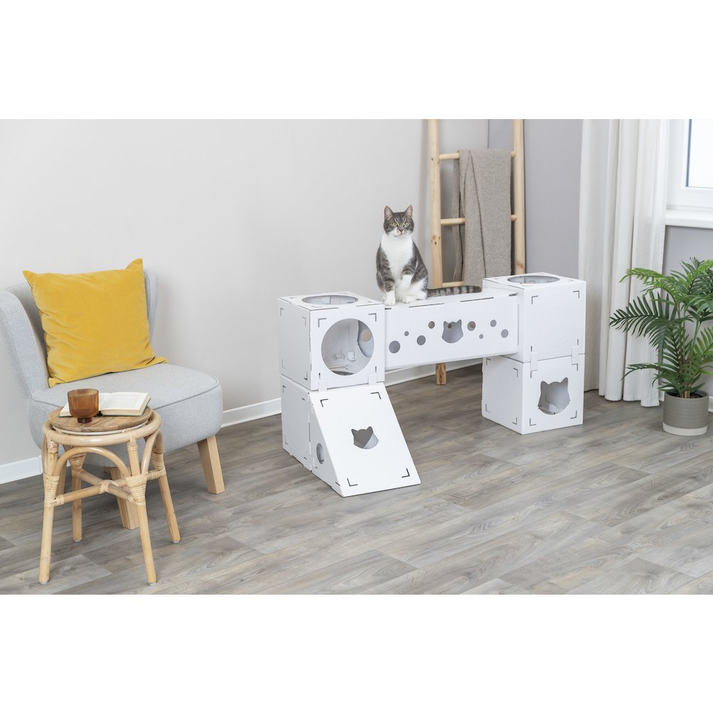 Finca Felice Indoor Modular Cardboard Cat Condo, Cat Play Tower