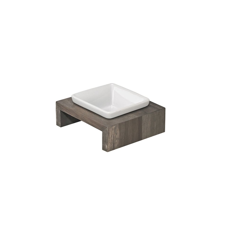 Artisan Wood Feeder - Single in Fossil Fabric Finish Size - XS