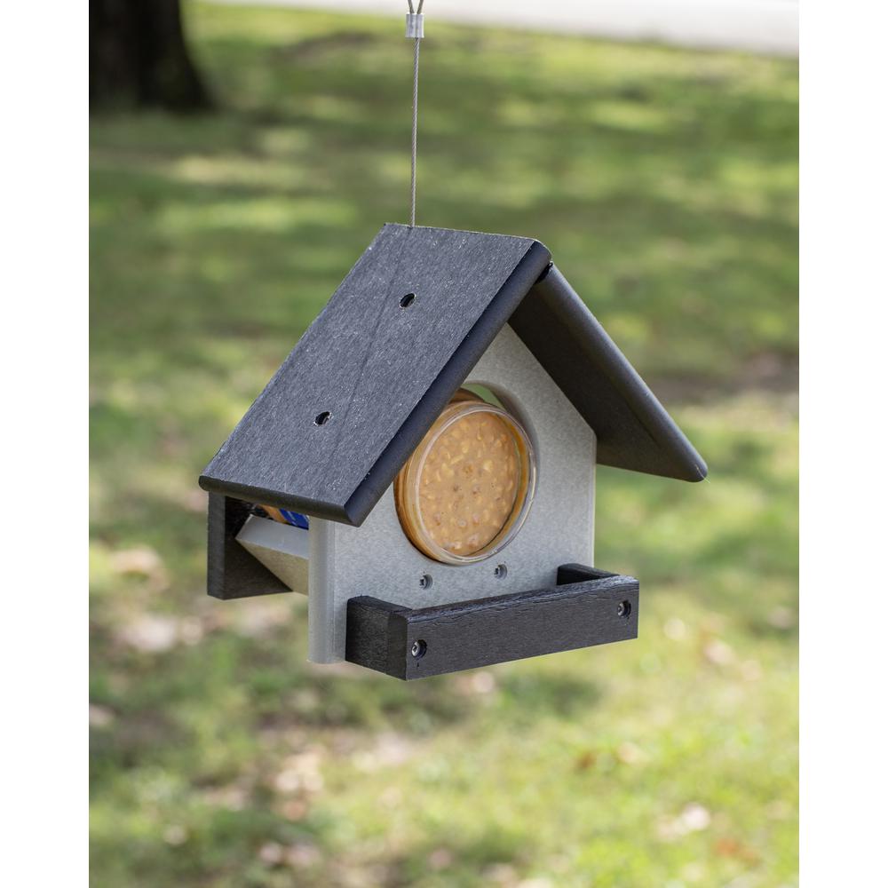 Peanut Butter Jar Bird Feeder Made with High Density Poly Resin