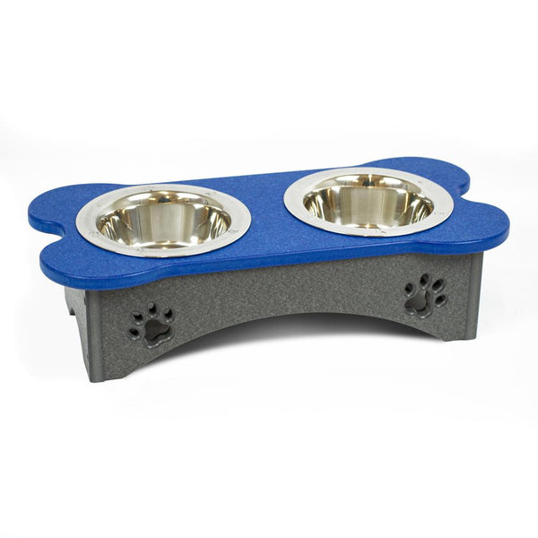 High Double Water and Food Bowls Made of High Density Poly Resin for Small Dogs