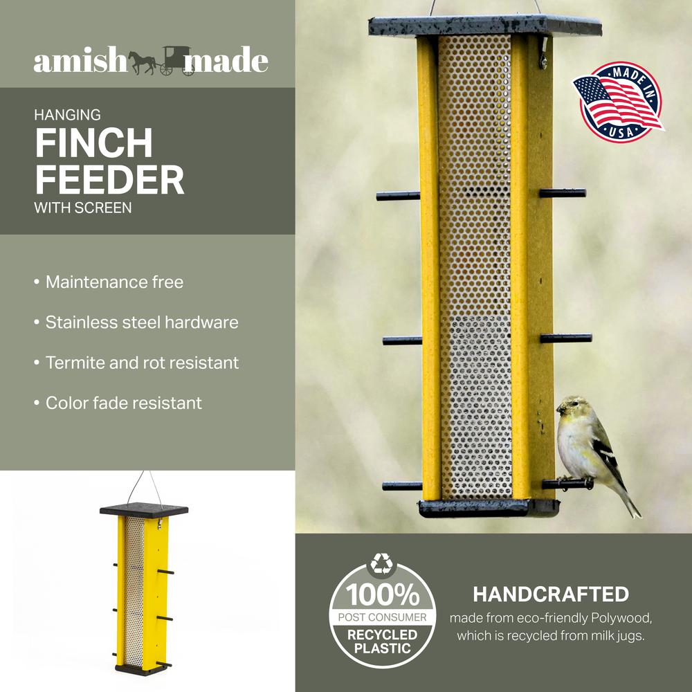 Finch Bird Feeder Made with High Density Poly Resin