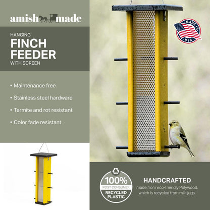 Finch Bird Feeder Made with High Density Poly Resin